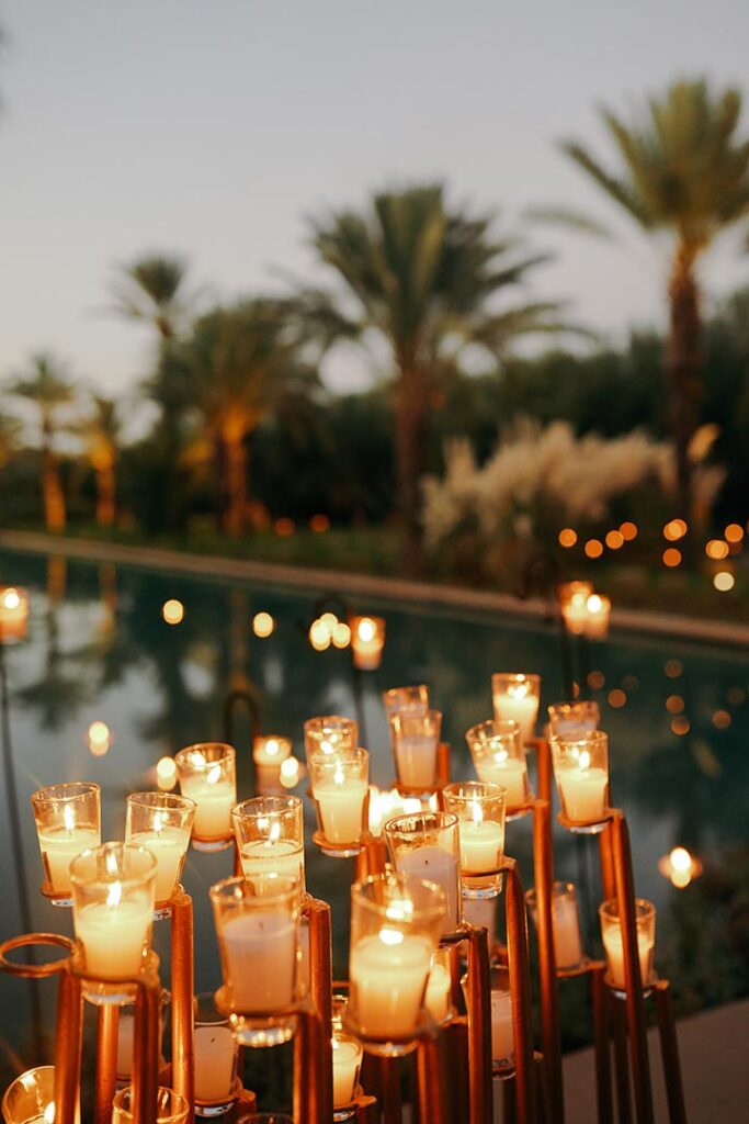 Private wedding decor in a Marrakech riad